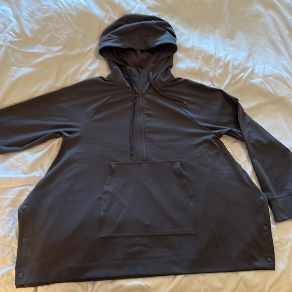 Athleta oversized hoodie half zip size small